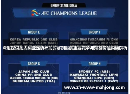 深度探讨澳大利亚足协杯加时赛制度的重要竞争与观赏价值内涵解析