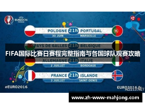 FIFA国际比赛日赛程完整指南与各国球队观赛攻略